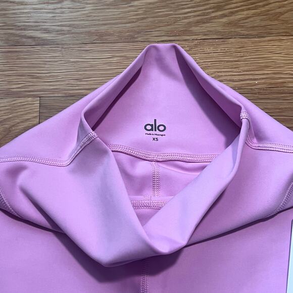 Alo Yoga High Waist Airlift Legging Candy Heart Pink (Full Length) Black XS NWT - Picture 7 of 8